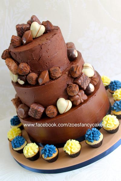 Bit different- chocolate wedding cake - Cake by Zoe's Fancy Cakes