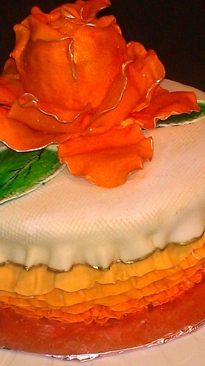  Ruffles and Cake Ball Rose - Cake by Bakemywaytoheaven