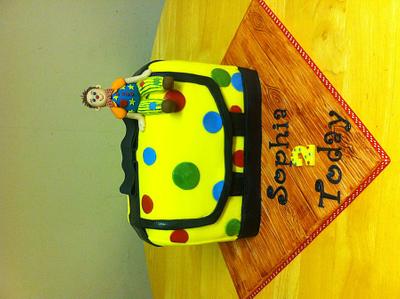 Mr tumble's spotty bag. - Cake by Karen