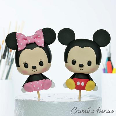 Mickey Mouse and Minnie Mouse - Cake by Crumb Avenue