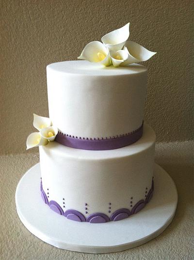 Calla Lilies - Cake by Kathy's Little Cakery