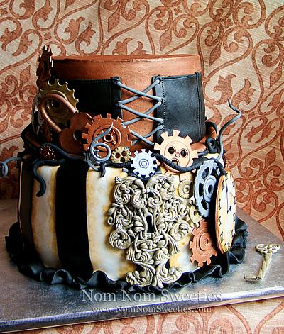 Steampunk Wedding Cake - Cake by Nom Nom Sweeties