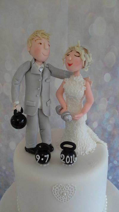Weightlifters wedding cake - Cake by milkmade
