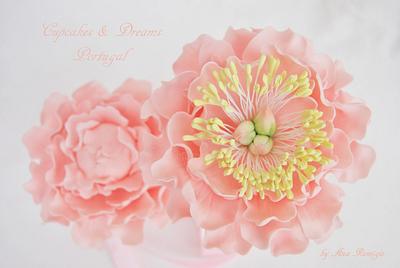 MY FIRST PEONIES - Cake by Ana Remígio - CUPCAKES & DREAMS Portugal