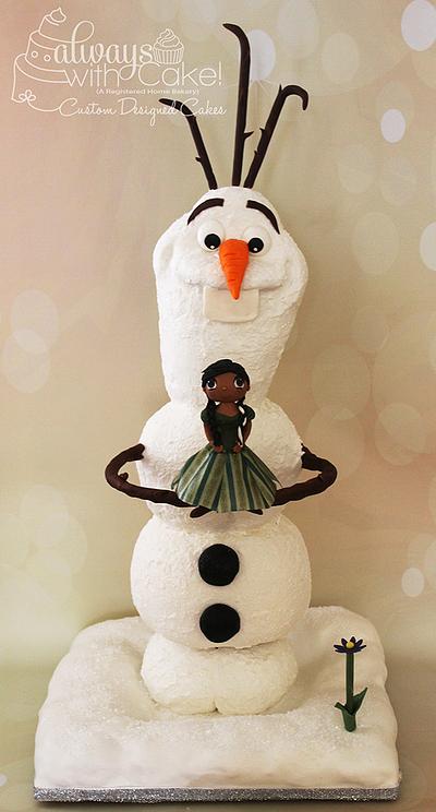 Olaf & Princess Anna - Cake by AlwaysWithCake