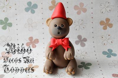 Teddy Bear Fondant Topper  - Cake by BiboDecosArtToppers 