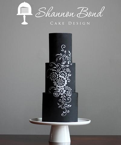 Chalkboard Stencil Cake - Cake by Shannon Bond Cake Design