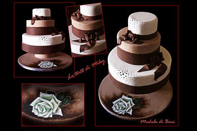 Hand painted wedding cake ♥ - Cake by Michela di Bari