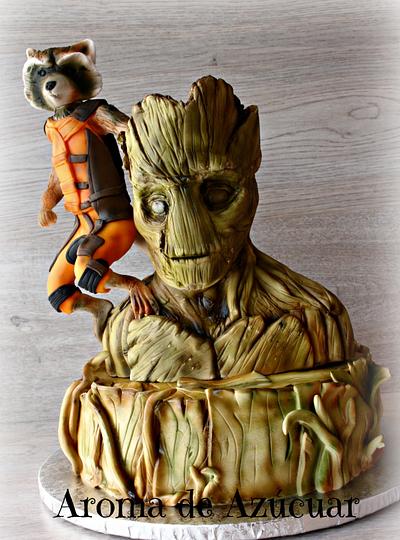 Groot and Rocket Raccoon - Cake by Aroma de Azúcar