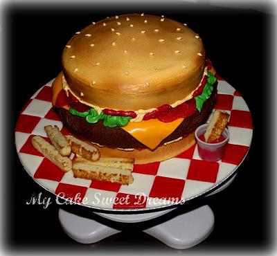 Cheeseburger Cake - Cake by My Cake Sweet Dreams