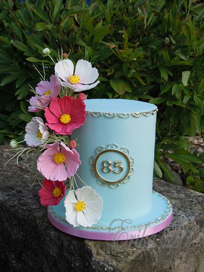 Cosmos flowers cake - Cake by Derika