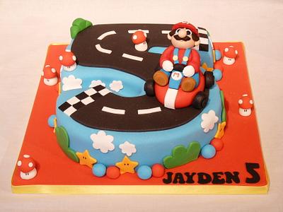 NUMBER FIVE SUPER MARIO KART - Cake by Grace's Party Cakes