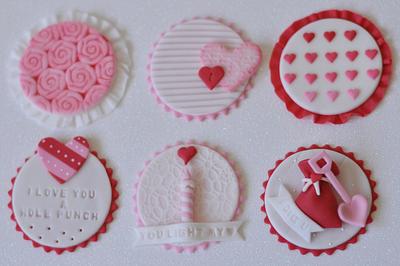 Valentine Cupcake Toppers - Cake by Neha