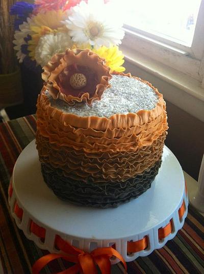 Thanksgiving Ombre Cake  - Cake by Heidi