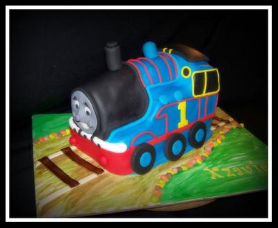 Thomas the Train - Cake by SassyCakesandMore