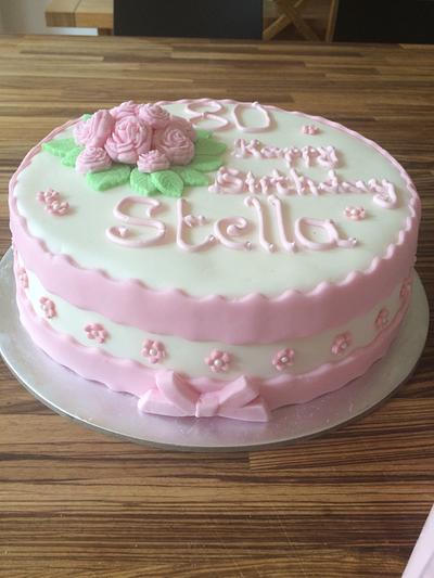 Pretty 80th birthday cake - Cake by Cheryl Floyd
