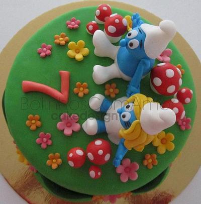 Smurfs Cake - Cake by Bolinhos com Amor 