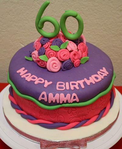 60th Birthday cake - Cake by Chaitra Makam