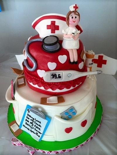 Nursing School Graduation - Cake by Fun Fiesta Cakes  