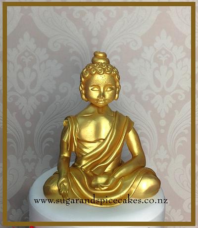 Gold Meditating Buddha - Cake by Mel_SugarandSpiceCakes