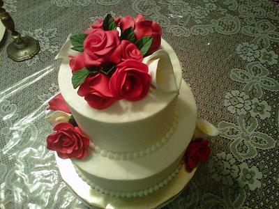 Cute Little Wedding Cake - Cake by BrendaB001