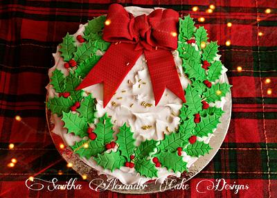 Christmas wreath cake - Cake by Savitha Alexander