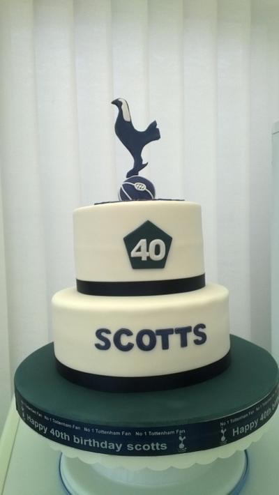 Tottenham Hotspur 40th birthday cake - Cake by Combe Cakes