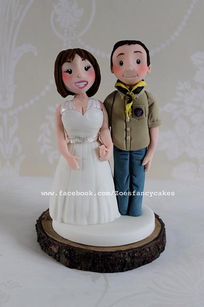 Bride and groom topper - Cake by Zoe's Fancy Cakes