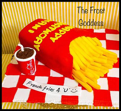 Frenchfries n coke - Cake by thefrostgoddess