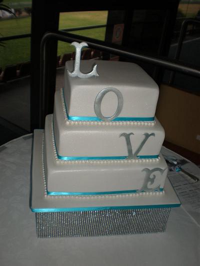 Silver LOVE  - Cake by Sugarart Cakes