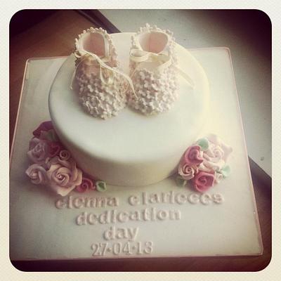 elegant christening cake - Cake by missbrianab