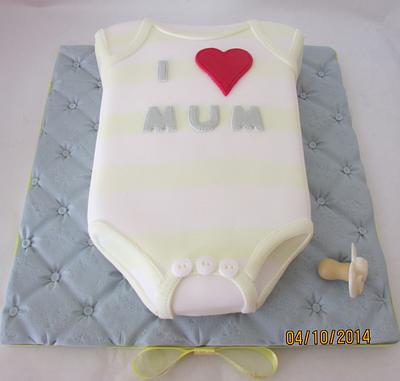Baby shower onesie - Cake by Cake-a-licious