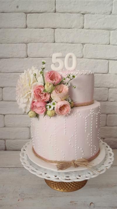 Birthday flower cake - Cake by Martina Encheva