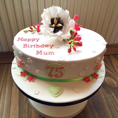 Peony and Freesia Cake - Cake by Mrs BonBon