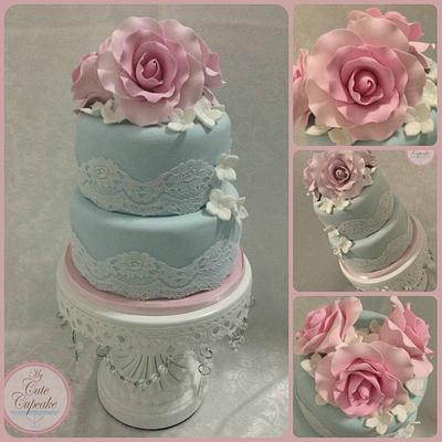 Vintage Wedding Cake - Cake by My Cute Cupcake