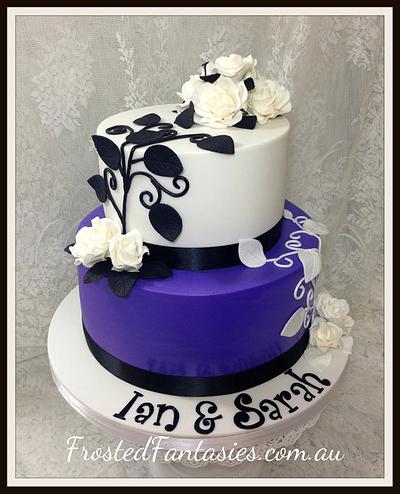 embellished Engagement cake - Cake by Rachel