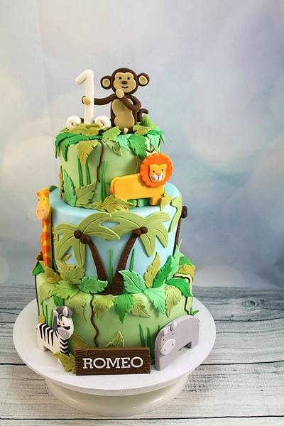 Jungle theme - Cake by Kake Krumbs