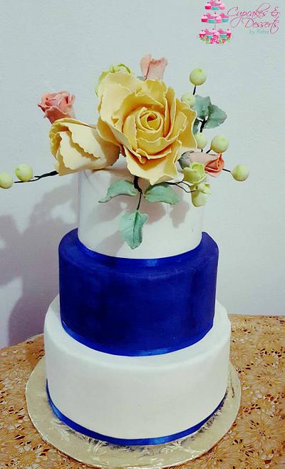 Blue Wedding - Cake by Risha
