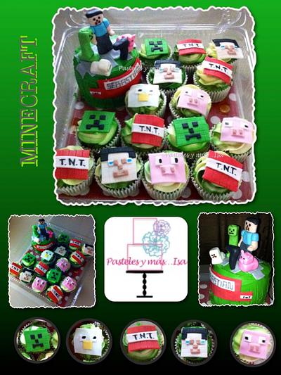 MINECRAFT CAKE & CUPCAKES - Cake by Pastelesymás Isa