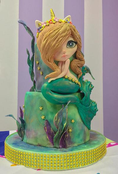 Unicorn mermaid  - Cake by Monica Lilian Batalla