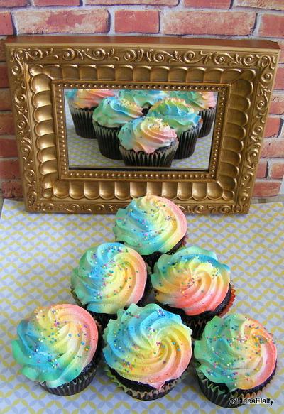 Rainbow cuppies to brighten your day! - Cake by Sweet Dreams by Heba 