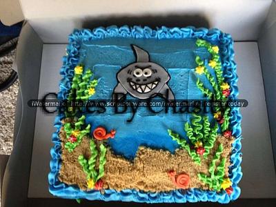 shark  - Cake by chasity hurley 