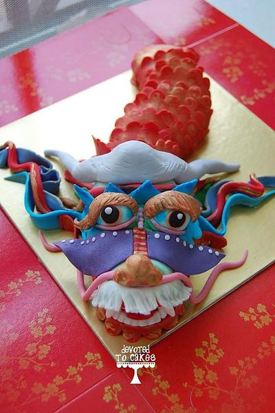 Chinese New Year Dragon - Gong Xi Fa Cai - Cake by Devoted To Cakes
