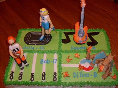 Multi-Birthdays Cake - Cake by Pamela