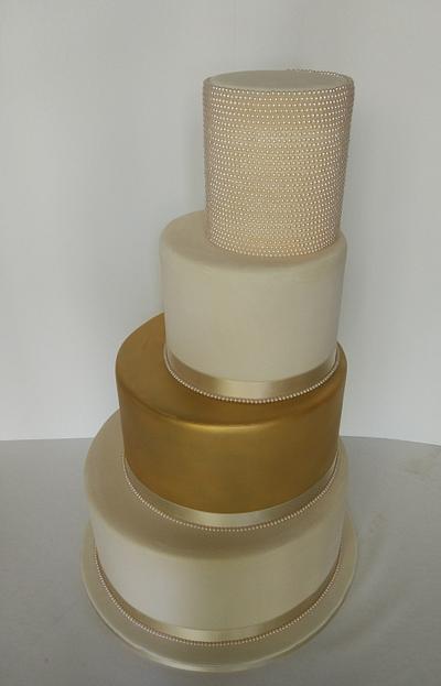 Golden cake - Cake by nef_cake_deco
