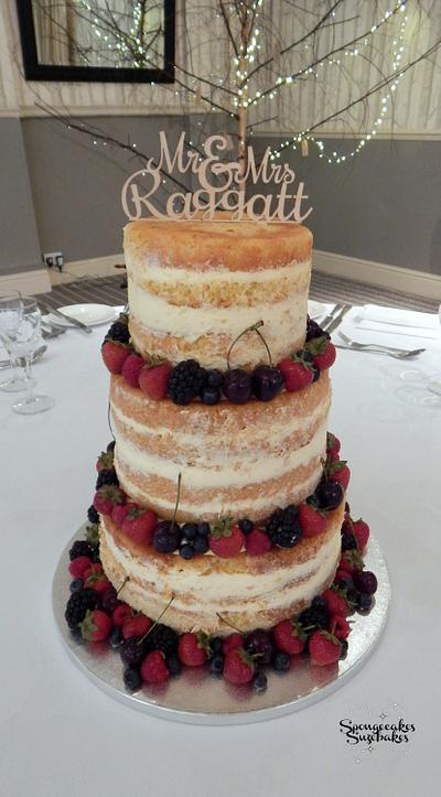 Mr & Mrs Naked Wedding Cake - Cake by Spongecakes Suzebakes