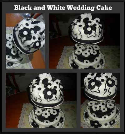 Black and white wedding cake - Cake by marlyn rivera