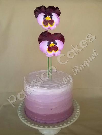 A pansy flower for my mother. - Cake by Passion Cakes By Raquel