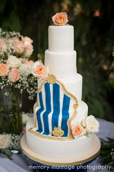 Classic nautical wedding  - Cake by Lori Goodwin (Goodwin Girls Cakery)