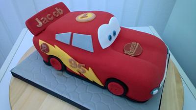 Lightning McQueen 1st birthday cake - Cake by Combe Cakes